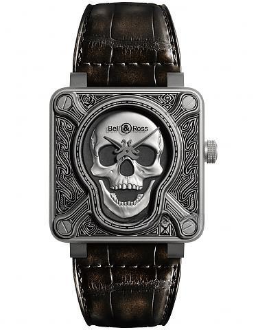 BELL & ROSS BR0192-SKULL-BURN
