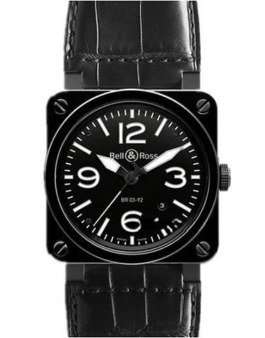 BELL & ROSS BR0392-CER-BLP/SCR