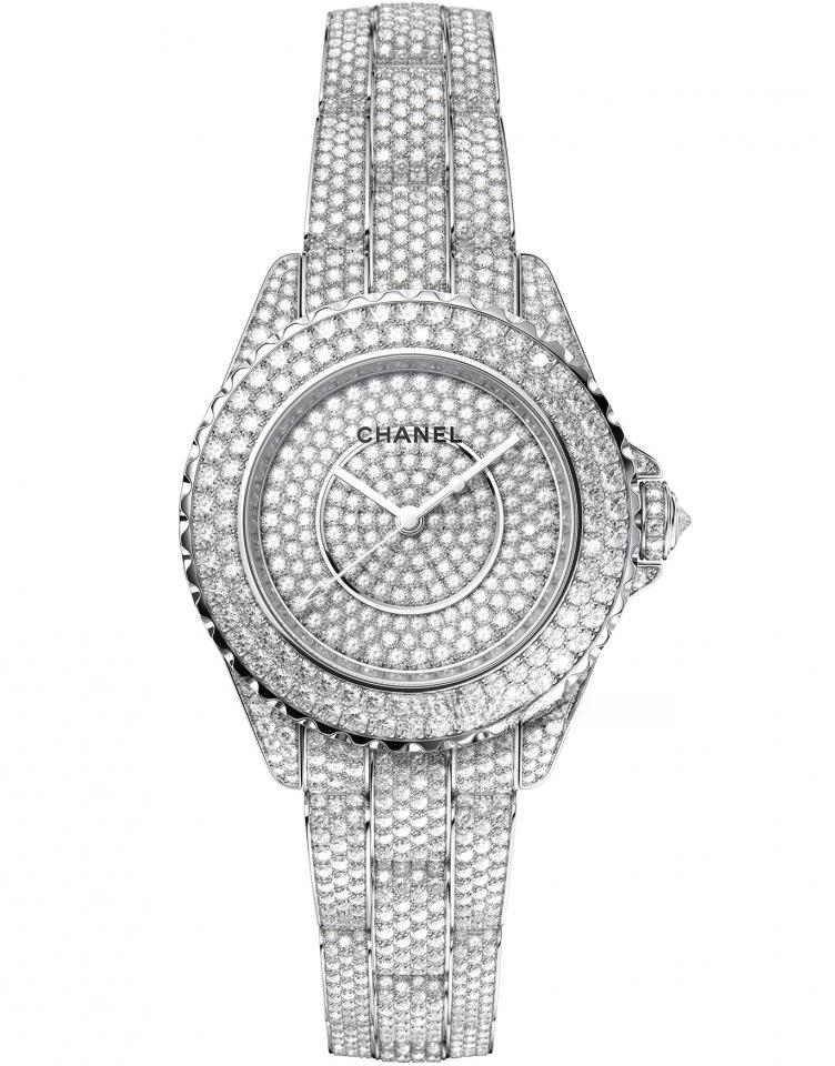 CHANEL （J12 River 33毫米明亮式切割鑽石腕錶）