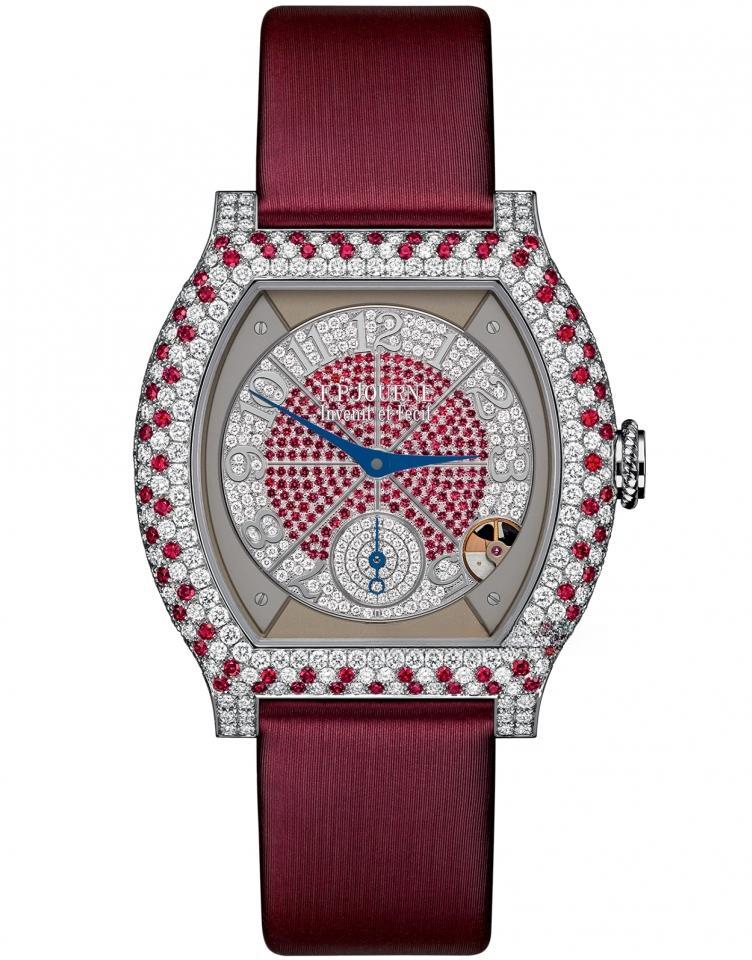 F.P.JOURNE élégante 40 mm platinum with diamonds and precious stones