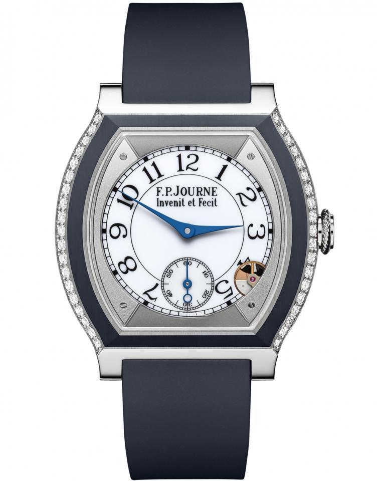F.P.JOURNE élégante 40 mm titanium with inserts and 2 rows of diamonds